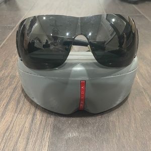 Prada Sport Shield sunglasses, black lens